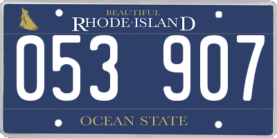 RI license plate 053907