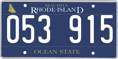 RI license plate 053915