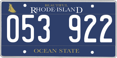RI license plate 053922