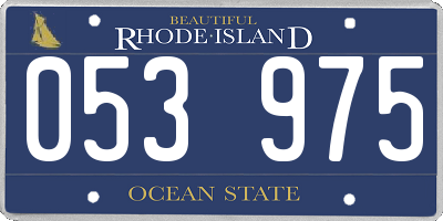 RI license plate 053975