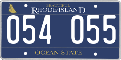 RI license plate 054055