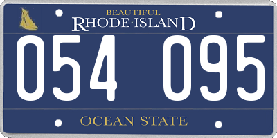 RI license plate 054095