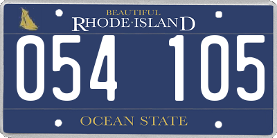 RI license plate 054105