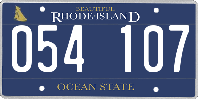 RI license plate 054107
