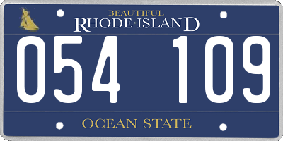 RI license plate 054109