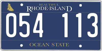RI license plate 054113