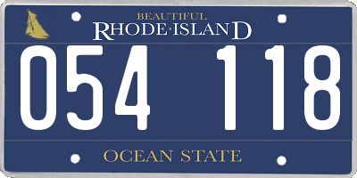 RI license plate 054118