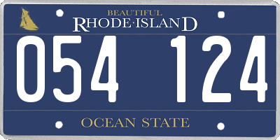 RI license plate 054124