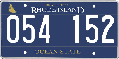 RI license plate 054152
