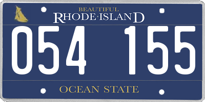 RI license plate 054155