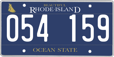 RI license plate 054159