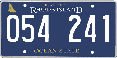 RI license plate 054241