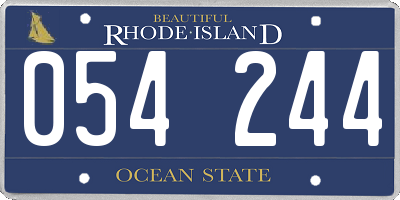 RI license plate 054244