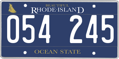 RI license plate 054245