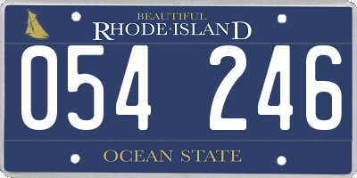 RI license plate 054246