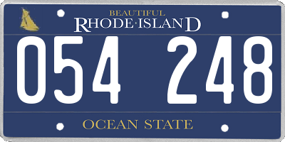RI license plate 054248