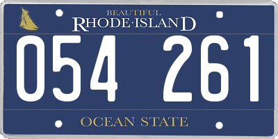 RI license plate 054261