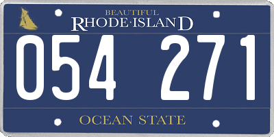 RI license plate 054271