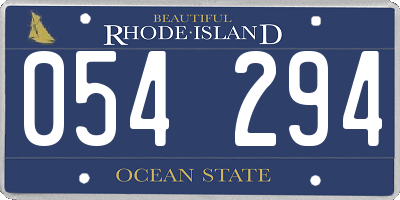 RI license plate 054294