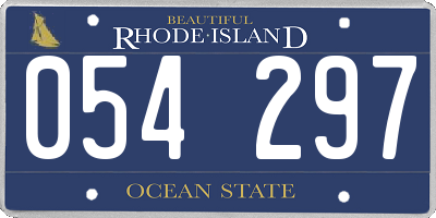 RI license plate 054297