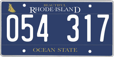 RI license plate 054317