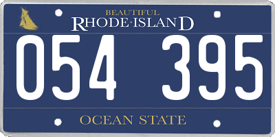 RI license plate 054395