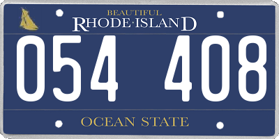 RI license plate 054408