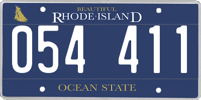 RI license plate 054411