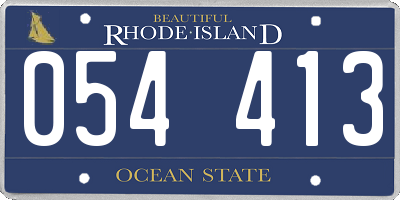 RI license plate 054413