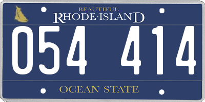 RI license plate 054414