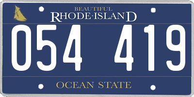 RI license plate 054419