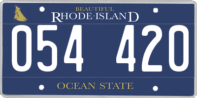 RI license plate 054420