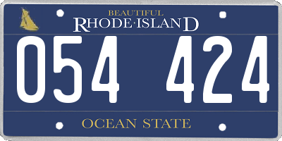 RI license plate 054424