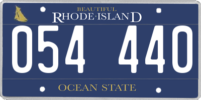 RI license plate 054440