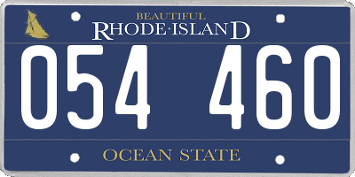 RI license plate 054460