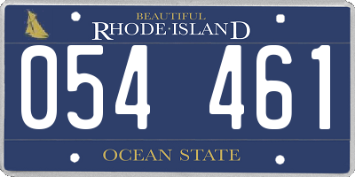 RI license plate 054461