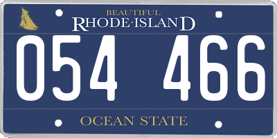 RI license plate 054466