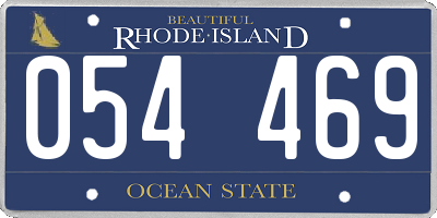 RI license plate 054469