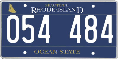 RI license plate 054484