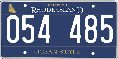 RI license plate 054485