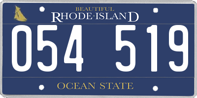 RI license plate 054519