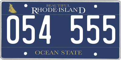 RI license plate 054555