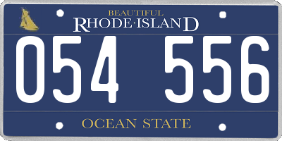 RI license plate 054556