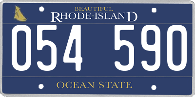 RI license plate 054590