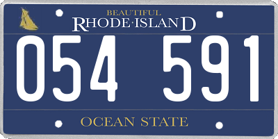RI license plate 054591