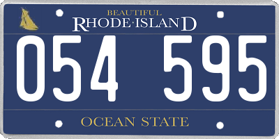 RI license plate 054595