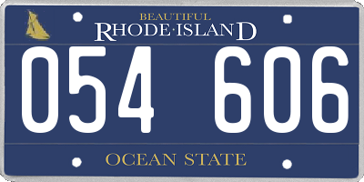RI license plate 054606