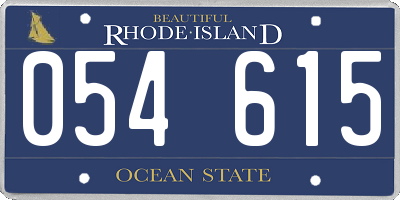 RI license plate 054615
