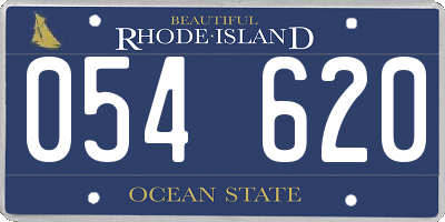 RI license plate 054620
