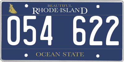 RI license plate 054622